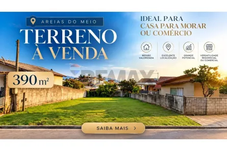 Lote/Terreno à venda, 390m² no AREIAS DO MEIO, Governador Celso Ramos