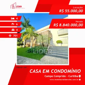 Casa de Condomínio com 4 Quartos à venda, 701m² no Campo Comprido, Curitiba