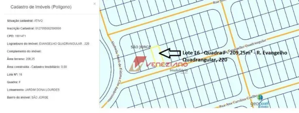 Lote/Terreno à venda, 209m² no Centro, Piracicaba