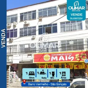 Apartamento com 1 Quarto à venda, 41m² no Pita, São Gonçalo