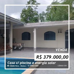 Casa com 3 Quartos à venda, 100m² no Nova Cidade, Manaus