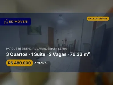Apartamento com 3 Quartos à venda, 76m² no Parque Residencial Laranjeiras, Serra