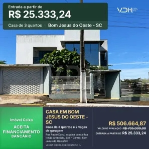 Casa com 3 Quartos à venda, 251m² no Centro, Bom Jesus do Oeste