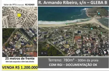 Lote/Terreno com 1 Quarto à venda, 780m² no Recreio dos Bandeirantes, Rio de Janeiro