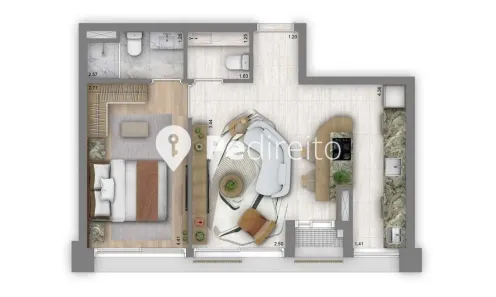 Apartamento com 1 Quarto à venda, 54m² no Itaim Bibi, São Paulo
