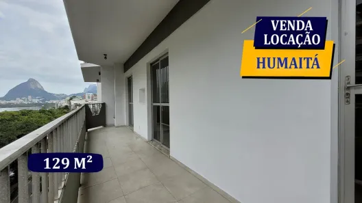Apartamento com 3 Quartos para alugar, 129m² no Humaitá, Rio de Janeiro