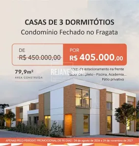 Casa de Condomínio com 3 Quartos à venda, 80m² no Fragata, Pelotas