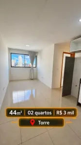Apartamento com 2 Quartos para alugar, 44m² no Torre, Recife