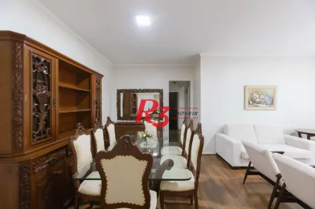 Apartamento com 3 Quartos para alugar, 121m² no Gonzaga, Santos