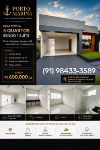 Casa de Condomínio com 3 Quartos à venda, 160m² no Centro, Ananindeua