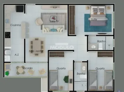 Apartamento com 3 Quartos à venda, 80m² no Osvaldo Rezende, Uberlândia
