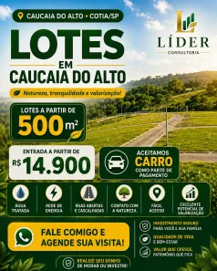 Lote/Terreno à venda, 500m² no Jardim San Ressore (Caucaia do Alto), Cotia