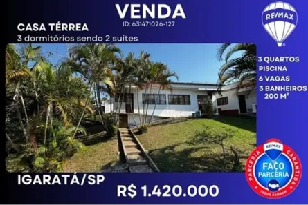 Casa com 3 Quartos à venda, 200m² no Centro, Igaratá