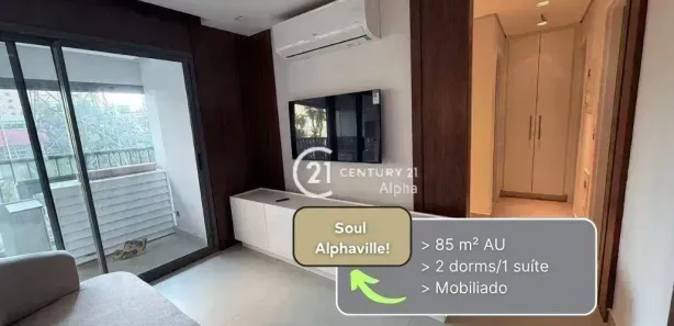 Apartamento com 2 Quartos para alugar, 85m² no Alphaville Centro Industrial e Empresarial/Alphaville., Barueri