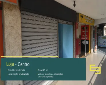 Ponto Comercial para alugar, 88m² no Centro, Belo Horizonte
