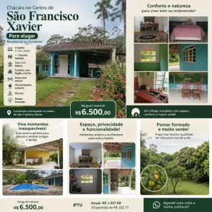 Fazenda/Sítio com 4 Quartos para alugar, 200m² no São Francisco Xavier, São José dos Campos