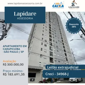 Apartamento com 2 Quartos à venda, 46m² no Jardim Santo Estêvão, Carapicuíba