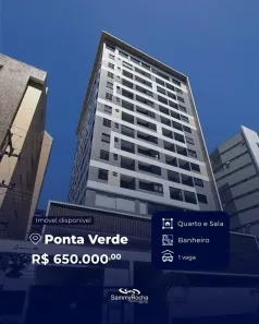 Apartamento com 1 Quarto à venda, 39m² no Ponta Verde, Maceió