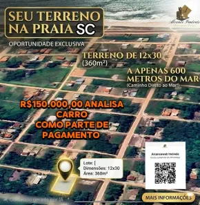 Lote/Terreno à venda, 360m² no Praia do Ervino, São Francisco do Sul