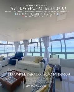 Apartamento com 4 Quartos para alugar, 260m² no Boa Viagem, Recife