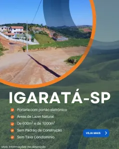 Lote/Terreno à venda, 1000m² no Jardim Rincão, Arujá