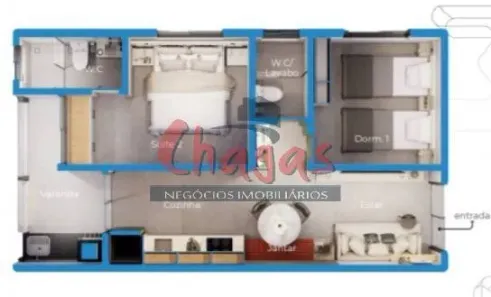 Apartamento com 2 Quartos à venda, 60m² no Maranduba, Ubatuba