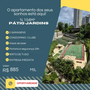 Apartamento com 3 Quartos à venda, 104m² no Brotas, Salvador