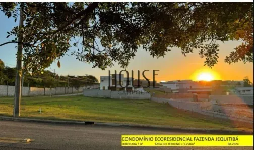 Lote/Terreno à venda, 1250m² no Parque Ecoresidencial Fazenda Jequitibá, Sorocaba