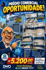 Prédio Comercial para alugar, 180m² no Centro, São João de Meriti