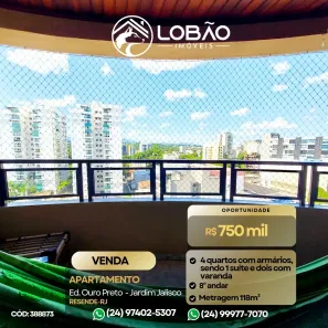 Apartamento com 4 Quartos à venda, 118m² no Jardim Jalisco, Resende