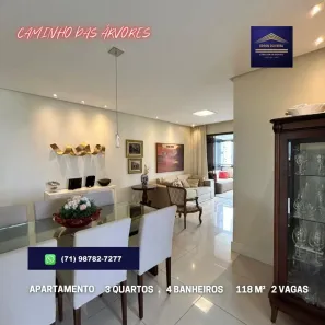 Apartamento com 3 Quartos à venda, 118m² no Caminho das Árvores, Salvador