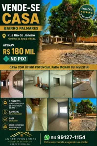 Casa com 2 Quartos à venda, 250m² no Rio Verde, Parauapebas