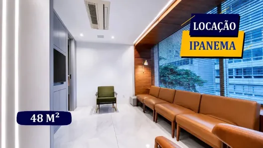Sala Comercial com 3 Quartos para alugar, 48m² no Ipanema, Rio de Janeiro