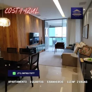 Apartamento com 3 Quartos à venda, 113m² no Costa Azul, Salvador