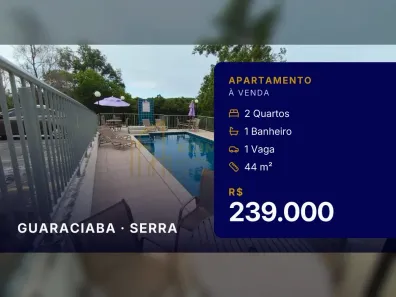 Apartamento com 2 Quartos à venda, 44m² no Guaraciaba, Serra