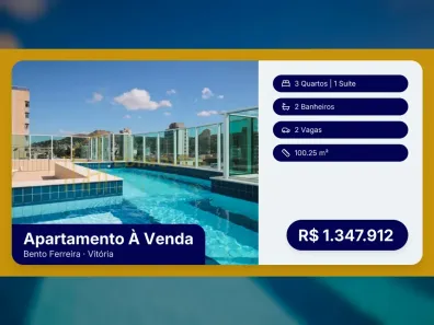 Apartamento com 3 Quartos à venda, 100m² no Bento Ferreira, Vitória