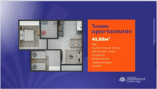 Apartamento com 2 Quartos à venda, 42m² no Bodocongó, Campina Grande