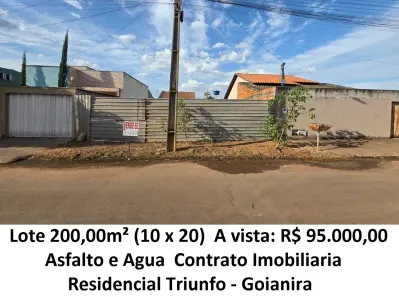 Lote/Terreno à venda, 200m² no Residencial Triunfo II Etapa, Goianira