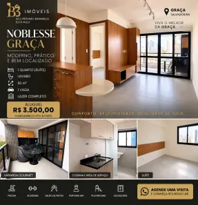 Apartamento com 1 Quarto para alugar, 50m² no Graça, Salvador