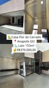 Casa com 3 Quartos à venda, 105m² no Residencial Flor do Cerrado, Anápolis