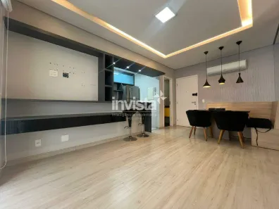Apartamento com 1 Quarto para alugar, 58m² no Gonzaga, Santos