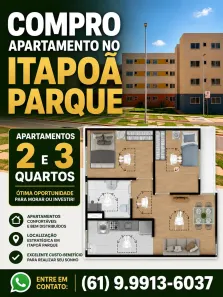 Apartamento com 2 Quartos à venda, 50m² no Itapoã Parque, Brasília