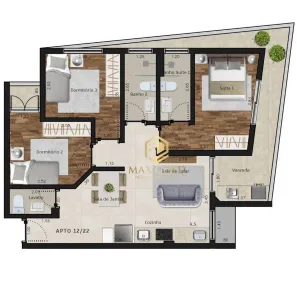 Apartamento com 3 Quartos à venda, 98m² no Itaguá, Ubatuba