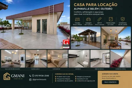 Casa com 3 Quartos para alugar, 260m² no Água Boa (Outeiro), Belém