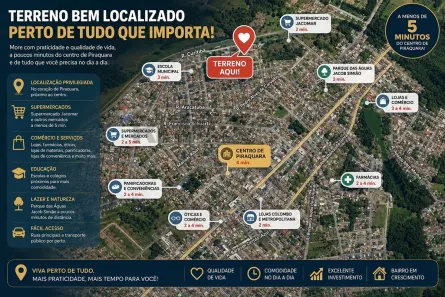 Lote/Terreno à venda, 600m² no Centro, Piraquara