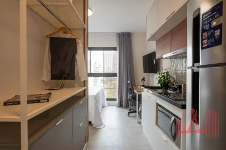 Apartamento com 1 Quarto para alugar, 21m² no Moema, São Paulo