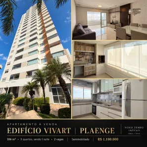 Apartamento com 3 Quartos à venda, 106m² no Jardim Aclimação, Cuiabá