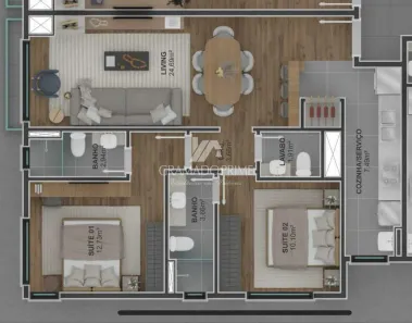 Apartamento com 2 Quartos à venda, 91m² no Vila Sao Joao, Canela