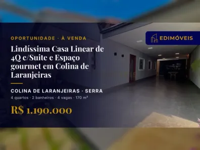 Casa com 4 Quartos à venda, 170m² no Colina de Laranjeiras, Serra
