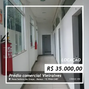 Prédio Comercial para alugar, 400m² no Nossa Senhora das Graças, Manaus
